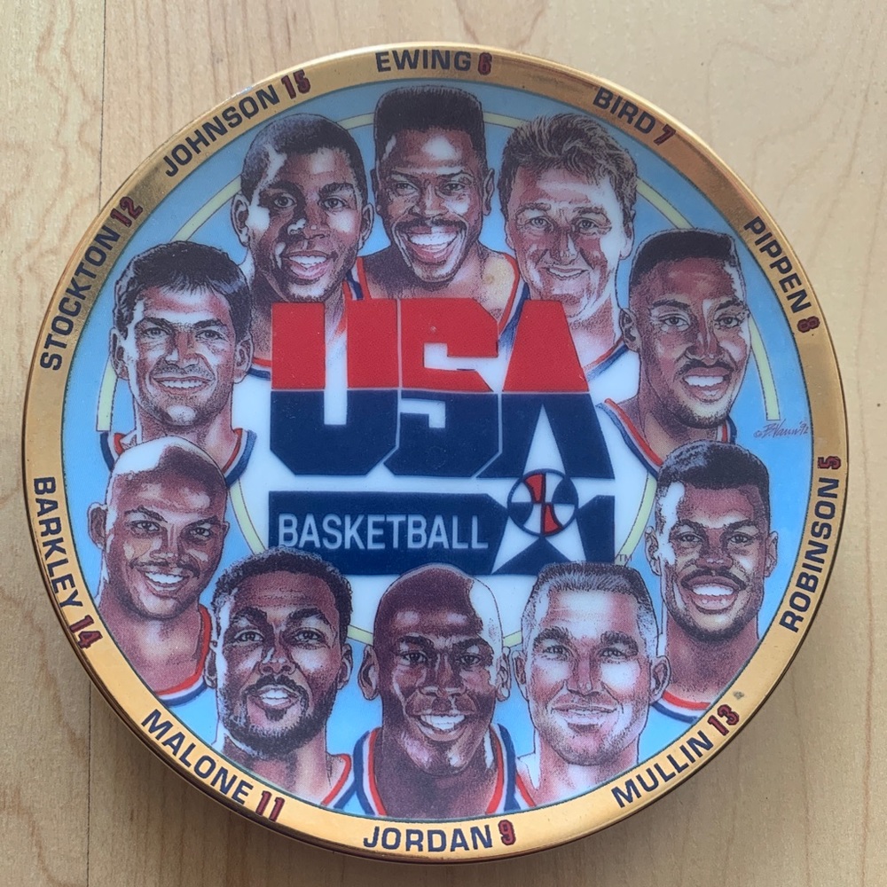 Sports Impressions "The First Ten Chosen" USA Basketball Team - 4 1/4" Plate